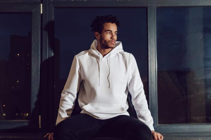 Sweat blanc coton bio personnalisé Apparelo